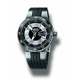 Oris Men's Williams F1 Team Black and Silver Dial Stainless Steel Rubber Strap Watch #4174RS