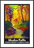 Akaka Falls by Rick Sharp 24.00X36.00 Framed with Black Metal Frame