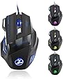 Zelotes 5500 DPI 7 Button LED Optical USB Wired Gaming Mouse Mice for Pro Gamer