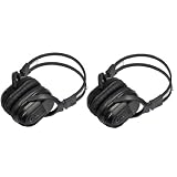 2 Pack of Folding Universal Rear Entertainment System Infrared Headphones Wireless IR... 