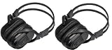 2 Pack of Folding Universal Rear Entertainment System Infrared Headphones Wireless IR DVD Player Head Phones for in Car TV Video Audio Listening 2 Channel
