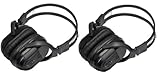 2 Pack of Folding Universal Rear Entertainment System Infrared Headphones Wireless IR DVD Player Head Phones for in Car TV...