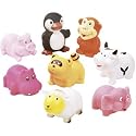 Elegant Baby 8 Piece Bath Squirties Gift Set in Vinyl Zip Bag - Animal