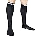 Meister Graduated 20-25mmHg Compression Running Socks for Shin Splints (Pair) - Black - X-Large