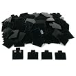 100 Black Earring Puff Cards Jewelry Showcase Displays 1"