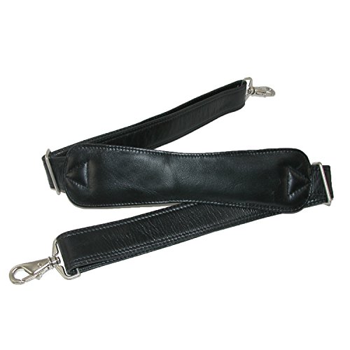 Winn Harness Leather Shoulder Strap w/Large Ergonomic Shoulder Pad w/Silver Hardware.