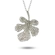 Pave CZ Sterling Silver Oak Leaf Pendant - Clearance Final Sale