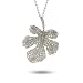 Pave CZ Sterling Silver Oak Leaf Pendant - Clearance Final Sale