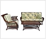 IMAGE OF Boca Rattan Palm Spring Coffee Table w/ Stone Top