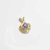 14K Sapphire Flower Pendant
