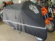 High Quality Motorcycle Cover, Fits up to 108" length Large cruiser, Tourer, Chopper. includes Cable & Lock - Flame Logo
