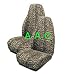 Set of 2 Universal-fit Animal Print Front Bucket Seat Cover - Cheetah