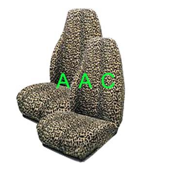 Set of 2 Universal-fit Animal Print Front Bucket Seat Cover - Cheetah