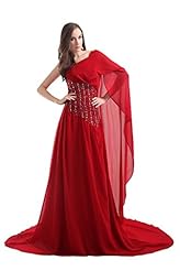 Backless Charmeuse/Chiffon/Silk Floor Length One Shoulder Sleeveless Evening Dress 