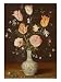 Tulips, Roses, Forget-Me-Nots and Other Flowers in a Late Ming Blue and White Vase Ar...