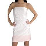 Floral Strapless Dress with Polka Dots