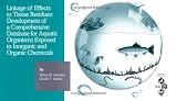 Linkage of Effects to Tissue Residues : Development of a Comprehensive Database for Aquatic Organisms Exposed to Inorganic and Organic Chemicals (Setac Technical Publications Series)