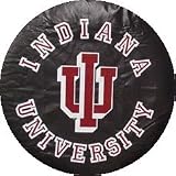 University of Indiana Big Red Hoosiers Interlocking IU Black tire cover, size A