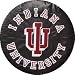 University of Indiana Big Red Hoosiers Interlocking IU Black tire cover, size D10