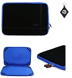 Asus Eee PC 10.1 Inch Netbook Laptop Micro Suede Sleeve Case with External Zipper Pocket Fits Models 1005HA, 1005PE, 1008P Karim Rashid Collection, 1011PX, 1015PEM-PU17, 1015PN-PU17, 1018P, 1018PB-BK801, Seashell 1001P, Seashell 1001PX, Seashell 1001PX, Seashell 1015PED-MU17, Seashell 1016PT, T101MT, X101 Color Black / Blue + Nuvur ™ Keychain (ND10CBB1)