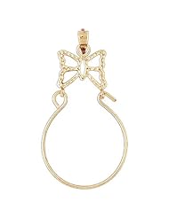 Dazzlers Solid 14k Gold Butterfly Holder Charm Pendant Available in three colors from jewelsberry (weights: 1.1 grams only)