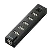 iBUFFALO USB2.0Hub �o�X�p���[ 7�|�[�g �d���W���X�C�b�`�t �u���b�N BSH7U02BK