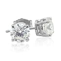 EGL Certified 14k White or Yellow Gold Diamond Stud Earrings (GH, SI3-I1, 1.25 carat) - Money Back Guarantee