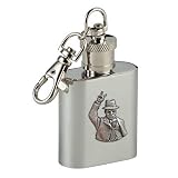 Sir Winston Churchill 1oz Keyring Stainless Steel Hip Flask