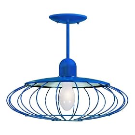 Westinghouse 64778 Garage Lighting One-Light Rally Adjustable Pendant Fixture, Nitro Blue