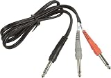 HOSA STEREO 1/4 PHONE - TWO 1/4 PHONE, 3m (9.9ft.) - SEND / RETURN (INSERT) CABLES