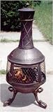 Oakland Living Elite Chimenea/Firepit - Cast Iron - Antique Bronze