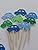 Small Car Cupcake Toppers - Mixed Blue and Green Race Car Toppers - Party Picks - Food Picks (Set of 24)