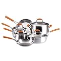 Rachael Ray Stainless Steel 10-pc. Cookware Set