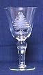 Individually Hand Etched Spruce Tree Water Glass 8" Set / 4