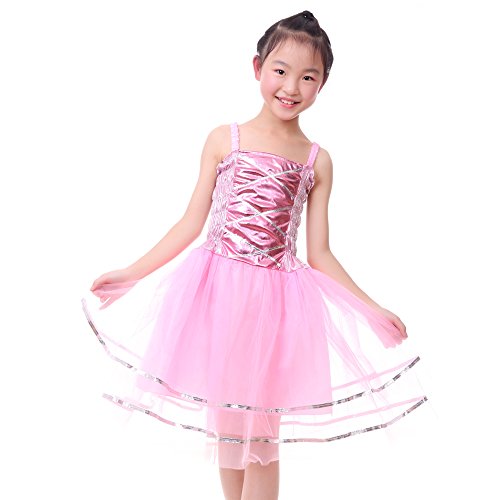 Anleolife Kids Girl Tutu Skirts Dance Ballet Princess Birthday Tutus Dress Gift Party (small, pink)