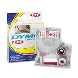 DYMO 3/8 x 23 Inch Red Print/White Standard D1 Tape (40915)
