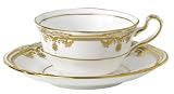 Spode Stafford White Tea Cup 7 ounce and Saucer 6- 1/4 inch