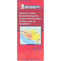 Michelin Slovenia, Croatia, Bosnia-Herzegovina, Yugoslavia, Former Yug. of Macedonia Map No. 736