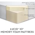 LUCID by LinenSpa Full Size Memory Foam Viscoelastic Mattress-