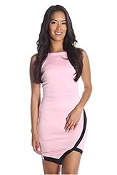 Cocktail Two-Toned Polyester/Spandex Spaghetti Strap  Dress