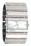 Stringfellows G986.10ST Ladies Rectangular Case with Rose Stone Set Bangle Watch