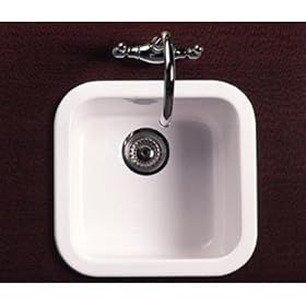 Rohl 5927-68 Allia Bar Sink Biscuit Fireclay 17 1 2 x 17 7 8 by Rohl