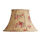 Laura Ashley SLL26107 Angelica 7 in. Wide Clip On Chandelier Lamp Shade, Beige, Pink, Fabric, B8861