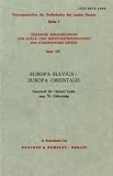Produkt-Bild: Europa slavica - Europa orientalis