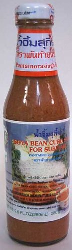 Pantainorasingh brand Thai Soy Bean curd Sauce for Sukiyaki Soup - 9.6 oz x 3 bottles by ImportFood.com