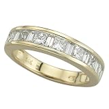 14K Yellow Gold Baguette & Princess Diamond Band Ring (1.25 ctw)