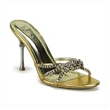 Pleaser Shoes Women's JEWEL-02, 4'' Strappy Slide W/Rhinestones, Available in 3 colors