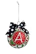 Holiday Whimsy Monogram Glass Ball Ornaments