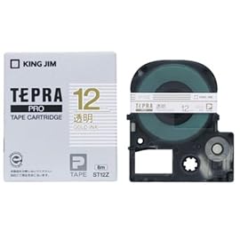 KING JIM PROテープ 透明ラベル 金文字 ST12Z