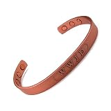 Men's Magnetic Copper Wwjd Golf Bangle Cuff Bracelet
